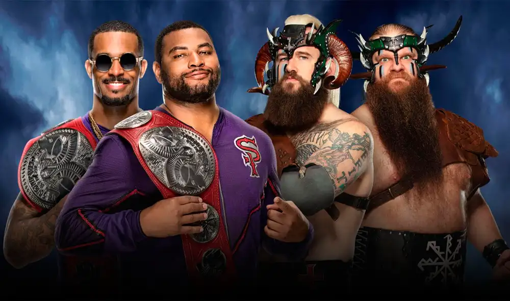 The Street Profits vs. The Viking Raiders por los títulos en pareja de Raw. | Foto: WWE