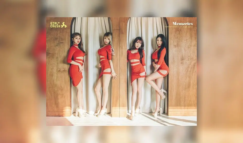 GIRL CRUSH estaba conformado por (de izquierda a derecha): Yona, Taeri, Zia y Bomi GIRL CRUSH estaba conformado por (de izquierda a derecha): Yona, Taeri, Zia y Bomi