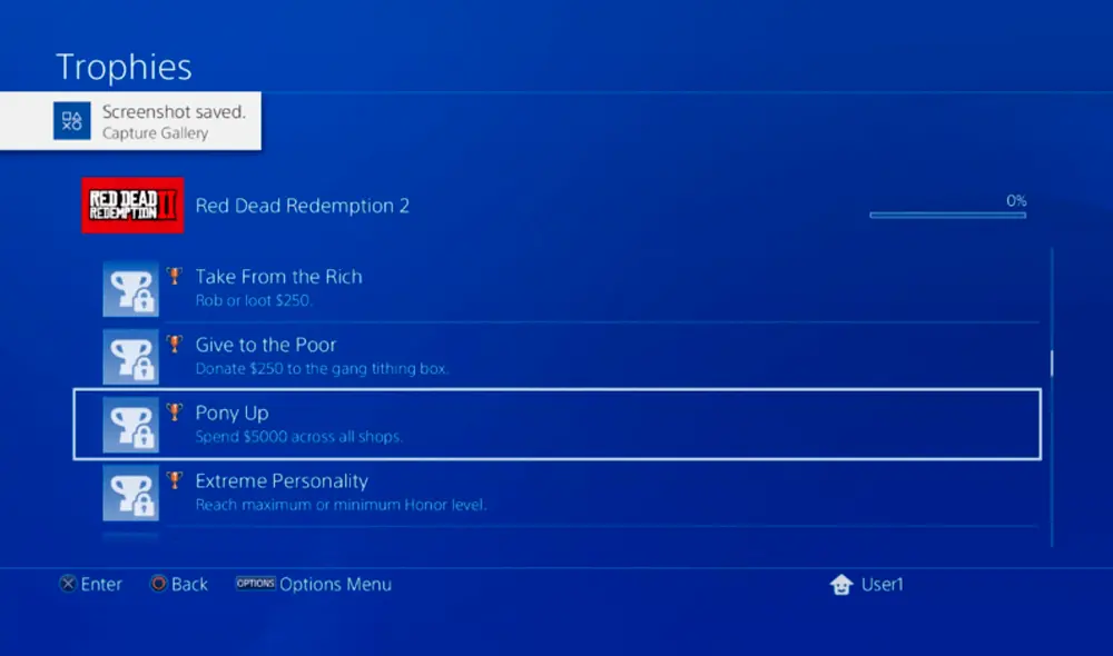 Se filtraron los trofeos de Red Dead Redemption 2 en PlayStation 4 [FOTOS]