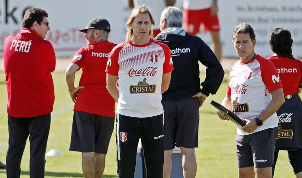 Entrenamiento de la selección peruana.