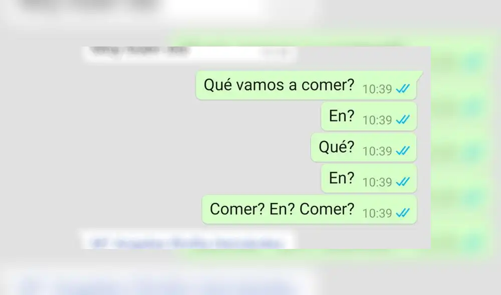 Doble check azul en WhatsApp.