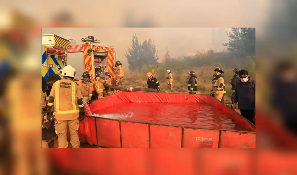 Chile: incendio forestal en Valparaíso en alerta roja