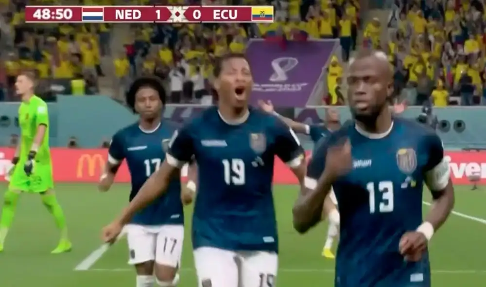 Enner Valencia llegó a los tres goles con Ecuador en el Mundial Qatar 2022. Foto: captura/DirecTV Sports