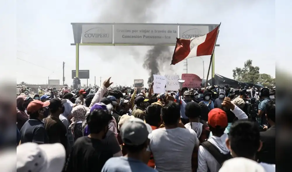 Paro en Ica. Foto: Aldair Mejía.