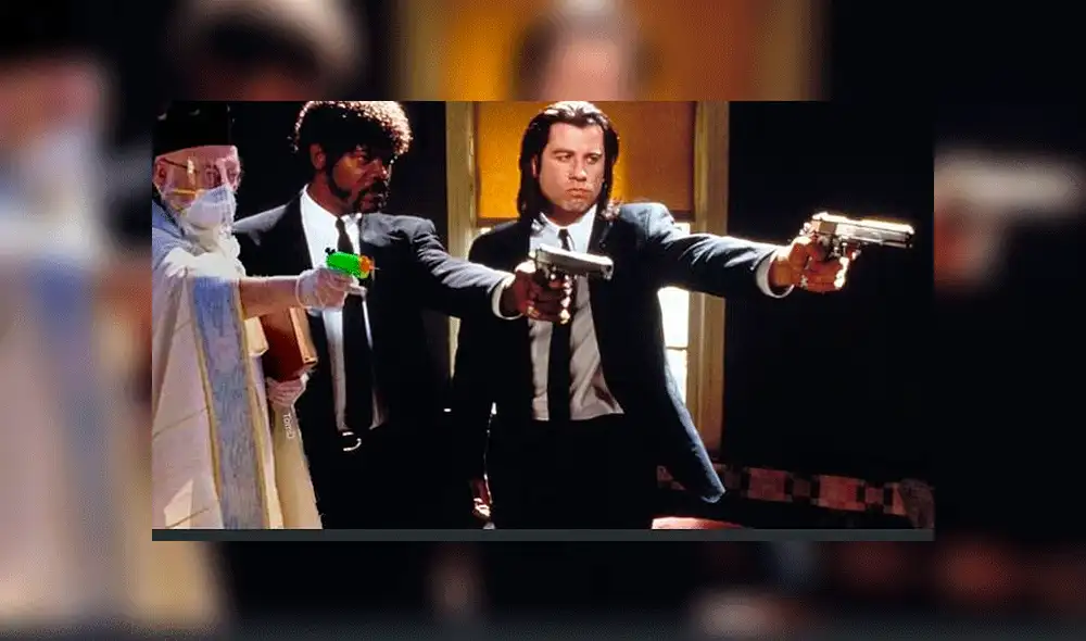 Los usuarios de las redes crearon varios memes con el padre como protagonista. Fuente: Imgur.