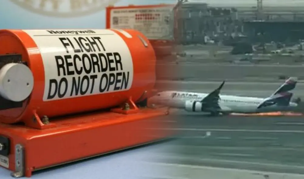 Accidente en aeropuerto Jorge Chávez: caja negra de avión de Latam ayudará con las investigaciones para determinar al causa de la tragedia. Foto: composición Fabrizio Oviedo/LR/voi.id/Twitter/Jhoel Chinecas