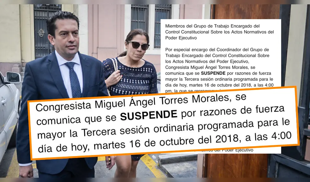 Miguel Torres suspende sesión en el Congreso por “razones de fuerza mayor” Miguel Torres suspende sesión en el Congreso por “razones de fuerza mayor”