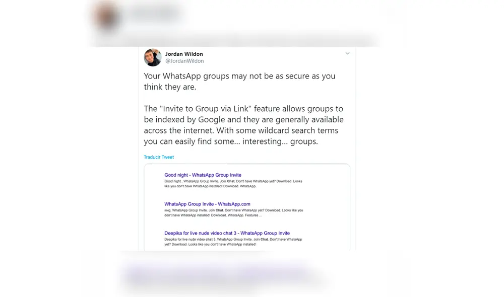 Gran cantidad de grupos privados de WhatsApp aparecen en Google y cualquiera puede unirse a ellos.
