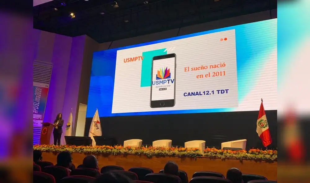 La Gerente General de USMP TV, Lic. Ana Romero presentó el proyecto de la nube educativa que beneficiará a miles de estudiantes peruanos. (Foto:Difusión)