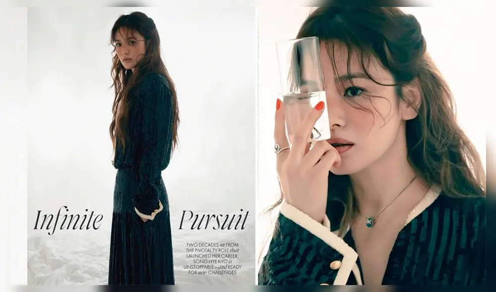 Song Hye Kyo vestida de Celine para la edición de mayo 2020 de ELLE Signapore.