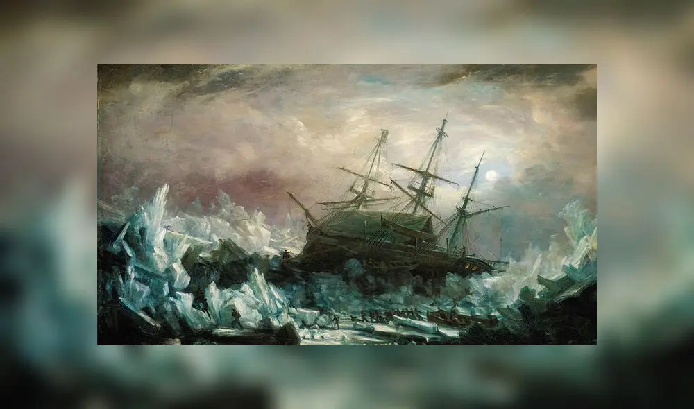 Pintura al óleo del HMS Terror, por William Henry Smyth. Foto: National Maritime Museum.