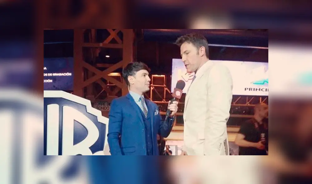 Bruno Pinasco entrevistó a Ben Affleck y aprovechó en bromear con su estatura [FOTO]