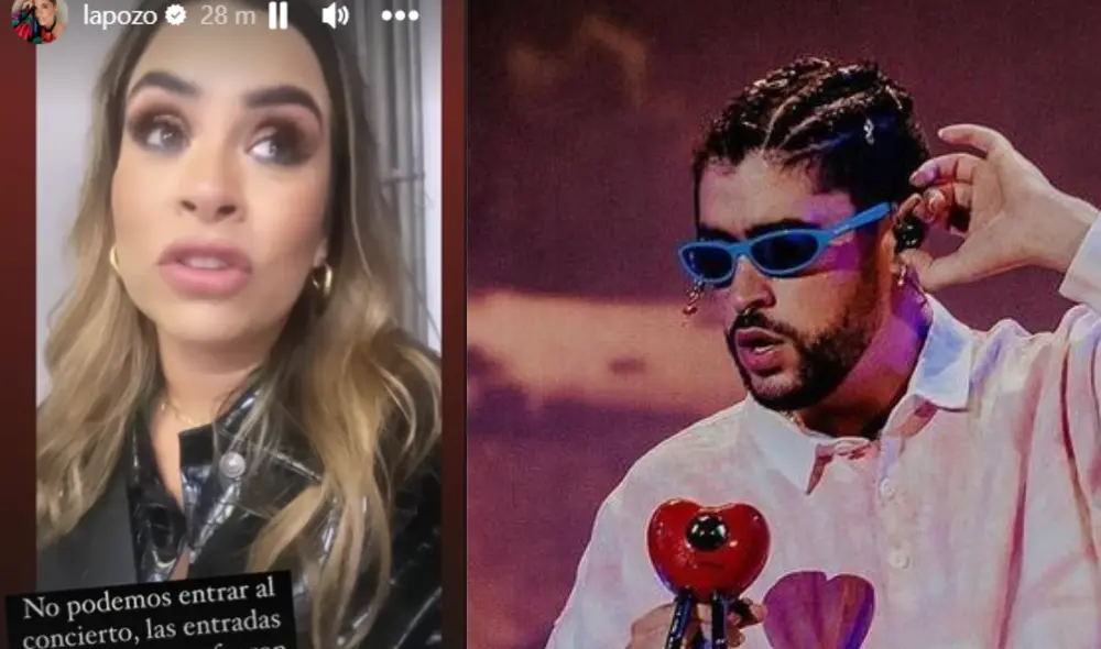 Ethel Pozo se quedó fuera del Estadio Nacional y no verá a Bad Bunny. Foto: composición LR/ @ethelpozo/Instagram/captura de Instagram