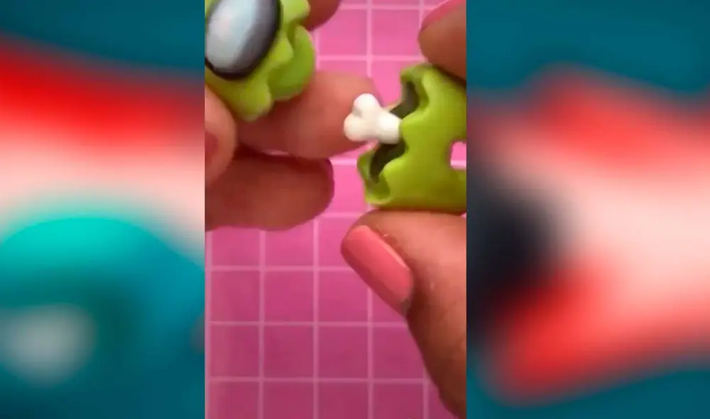 Desliza las imágenes para ver el proceso a realizar para hacer una réplica del ‘death body’ de Among Us. Fotocaptura: Italia Quiroz/Tiktok