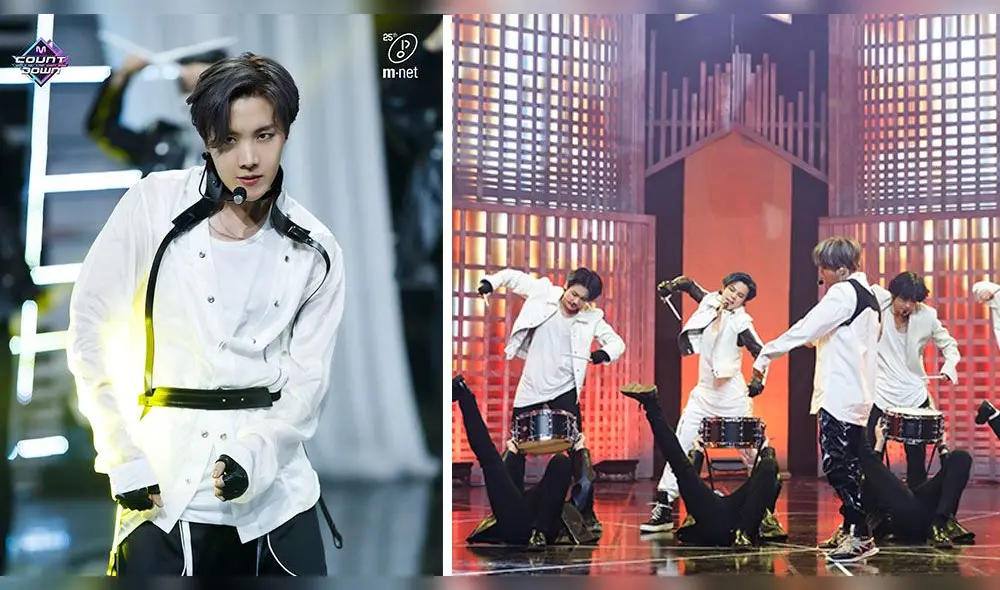 J-Hope durante su performance oficial de "ON" en M Countdown.