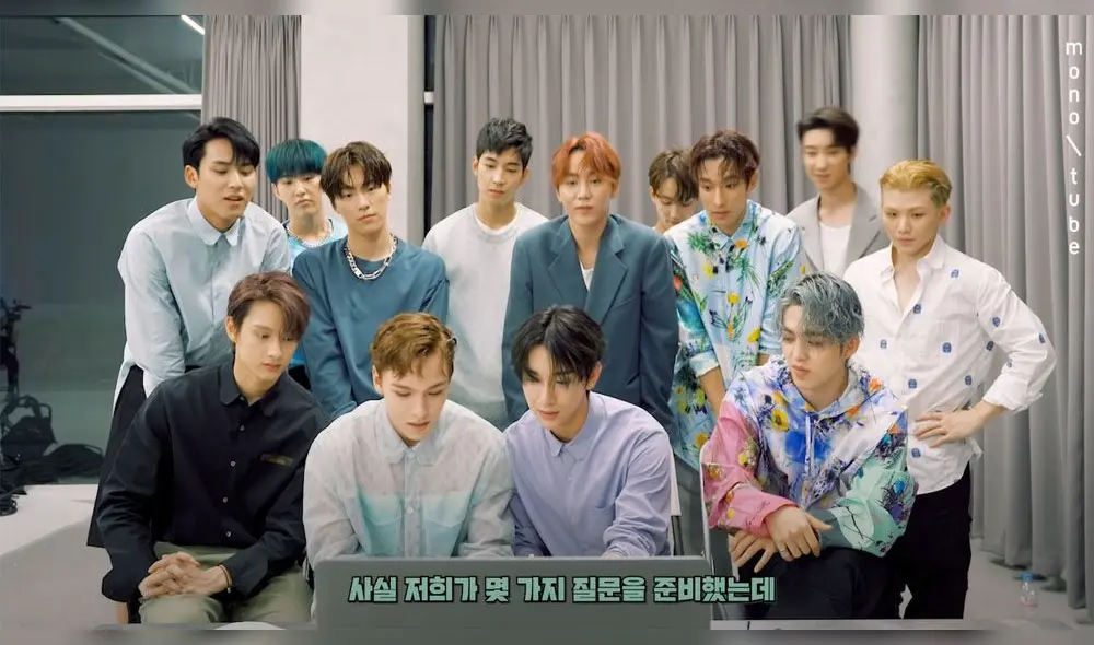 Desliza para ver más fotos de SEVENTEEN en MonoTube. Créditos: Canal de YouTube, MonoTube Desliza para ver más fotos de SEVENTEEN en MonoTube. Créditos: Canal de YouTube, MonoTube