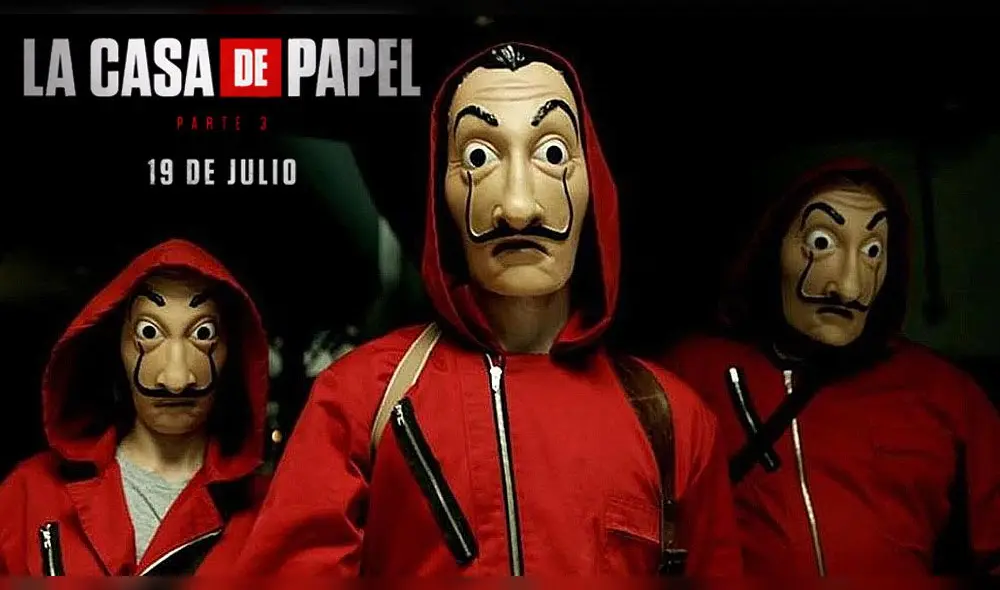 La máscara de Dalí es uno de los objetos característicos de la serie.