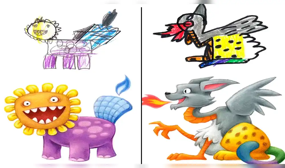 YouTube: ilustrador sorprende convirtiendo “monstruos” dibujados por niños en divertidas caricaturas [VIDEO]