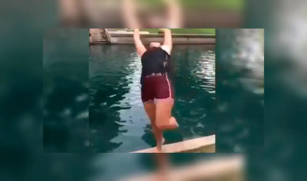 YouTube viral: chica intentó realizar peligroso 'clavado' en piscina y casi queda parapléjica [VIDEO]