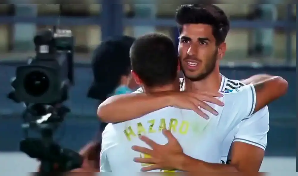 Marco Asensio anota el 2-0 en el Real Madrid vs. Valencia. Foto: Captura LaLiga