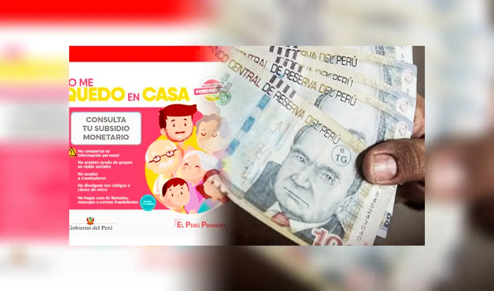 Bono de 380 soles Yo me quedo en casa Bono de 380 soles Yo me quedo en casa