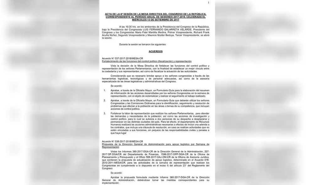 Galarreta, Mulder, Acuña y Mantilla acordaron el aumento encubierto