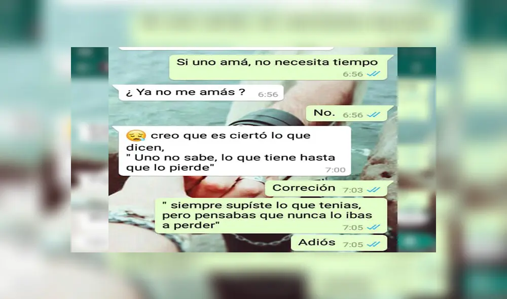 WhatsApp: Chica pone excusas para no ver a su novio y él descubre un triste secreto [FOTOS]