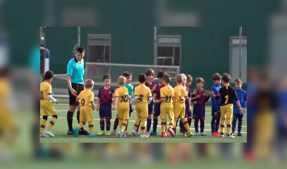 Thiago Messi participa en las categorías inferiores del Barcelona. Foto: Captura.