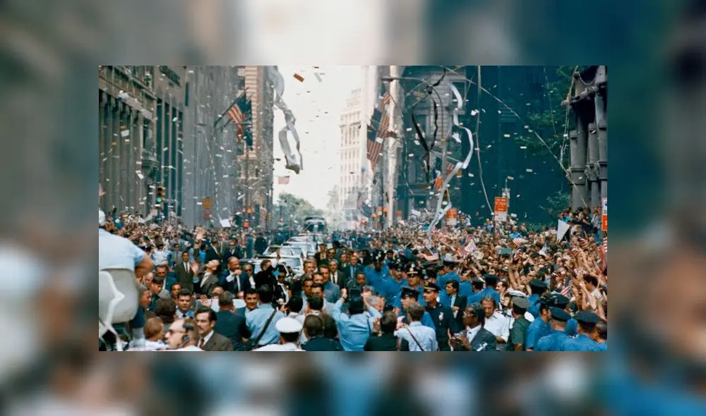 Recibimiento de los astronautas del Apolo 11  en Nueva York. Foto: NASA.