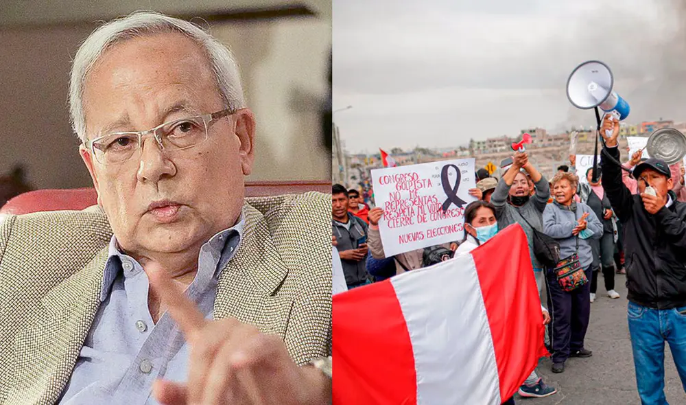 César Hildebrandt se pronunció sobre las protestas que se viene desarrollando a nivel nacional por la crisis política. Foto: composición LR/ GLR César Hildebrandt se pronunció sobre las protestas que se viene desarrollando a nivel nacional por la crisis política. Foto: composición LR/ GLR