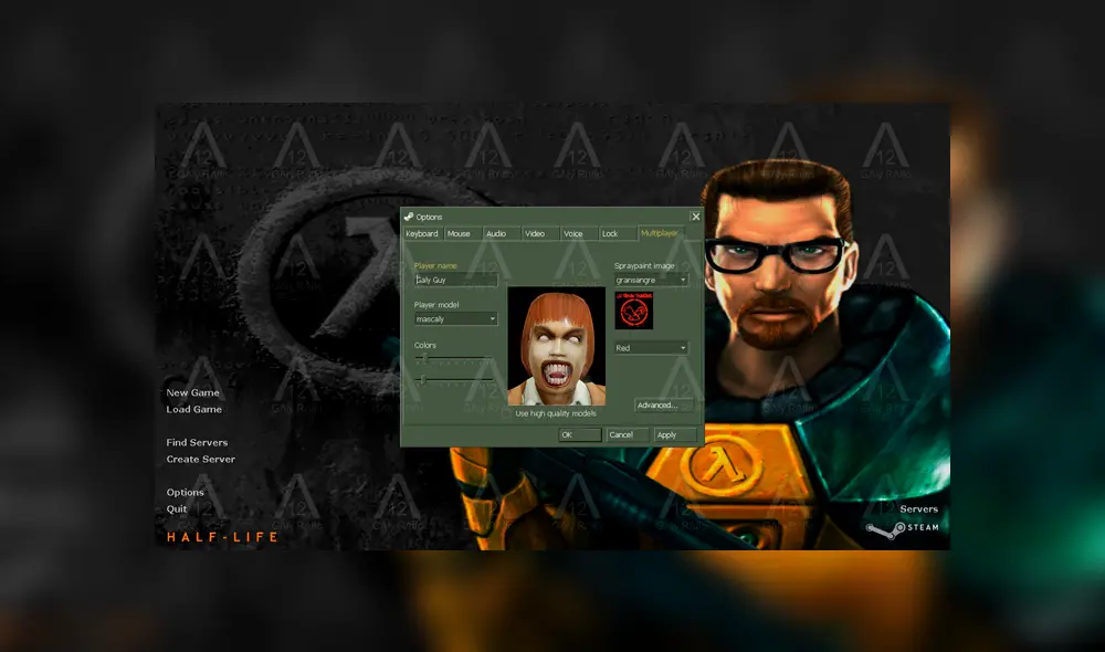 Mascaly Metida en Half-Life. Foto: Galy Raffo. Mascaly Metida en Half-Life. Foto: Galy Raffo.