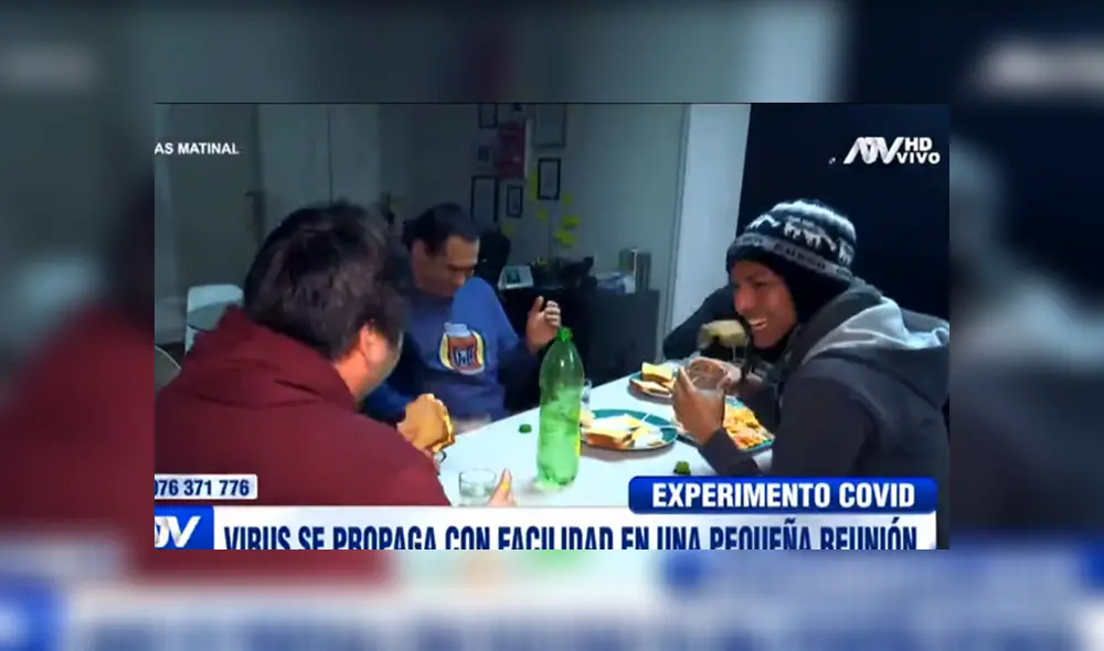 Experimento puso en evidencia la fácil propagación del virus. Foto: captura Experimento puso en evidencia la fácil propagación del virus. Foto: captura