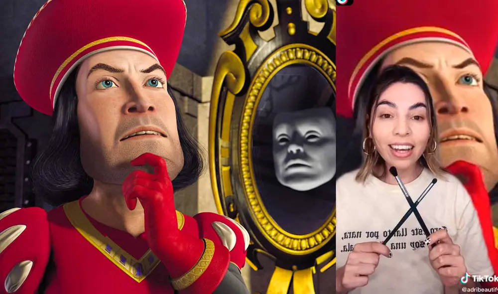 Desliza las imágenes para ver la increíble transformación que experimentó esta joven para ser igual que Lord Farquaad. Foto: captura de TikTok/ adribeautify