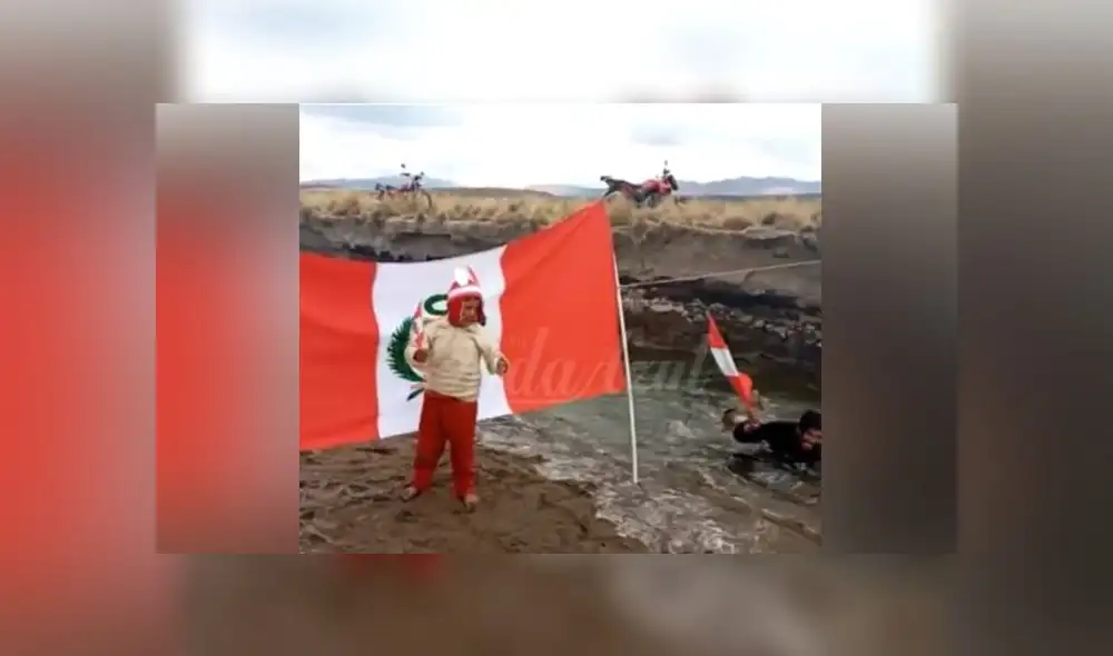 Niño de Puno grabó video para conmemorar el Día de la Bandera.