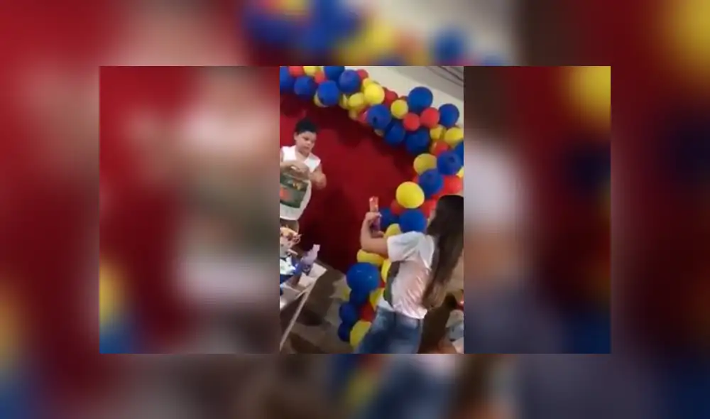 Facebook viral: Mamá intenta ayudar a su hijo a explotar ‘cañón de confeti’ y comete terrible fail [VIDEO]