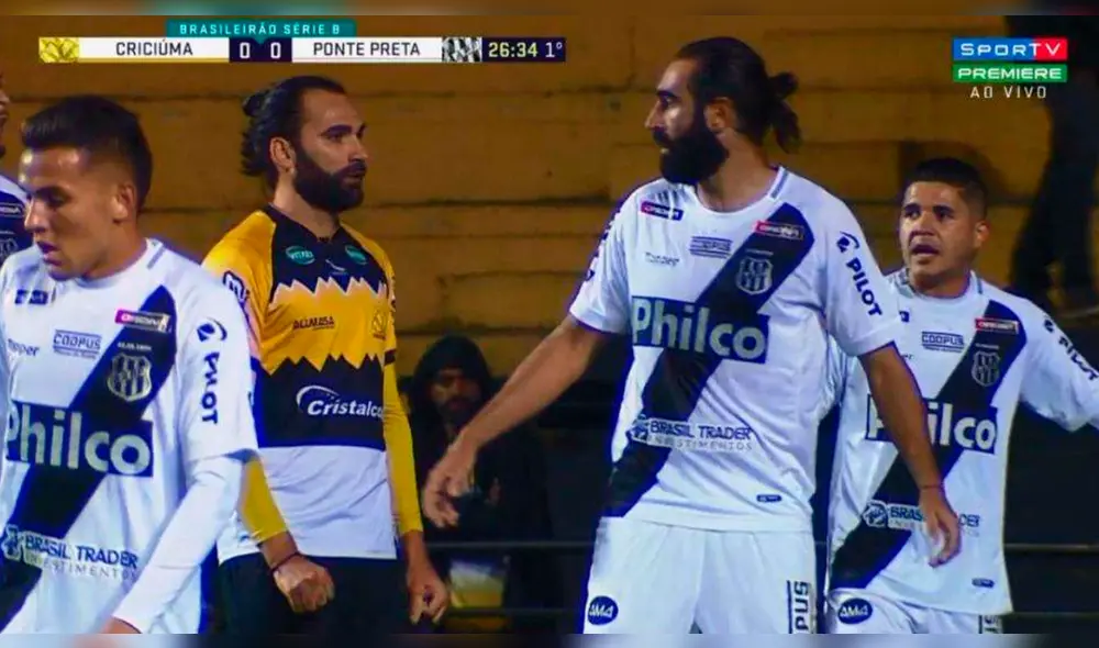 Serie B de Brasil: 'gemelos' en el Criciuma vs Ponte Petra a Serie B. Foto: Captura de video.