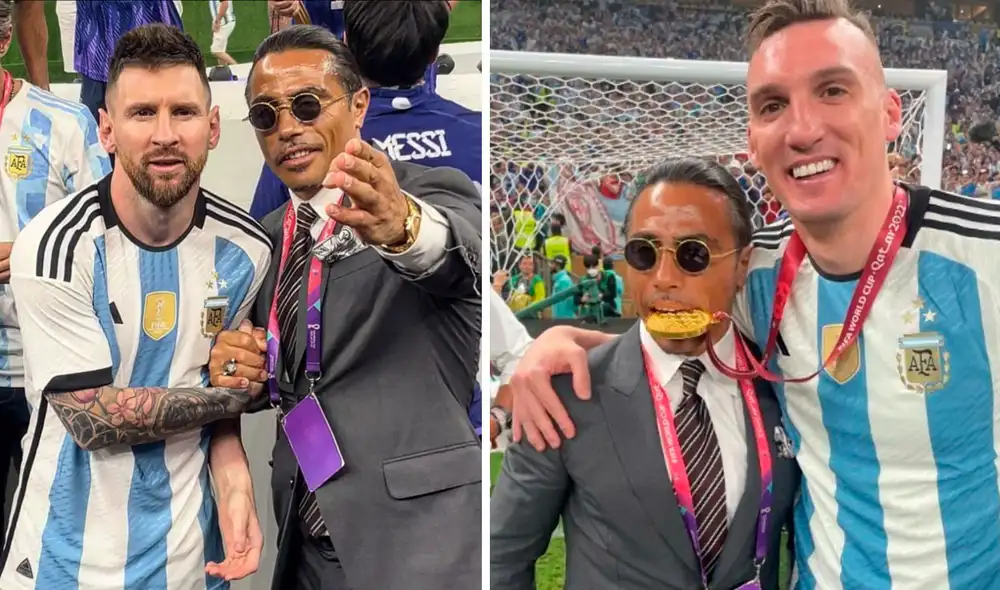 La Albiceleste logró obtener su tercera estrella tras vencer a Francia en penales. Foto: composición LR/Instagram de Salt Bae