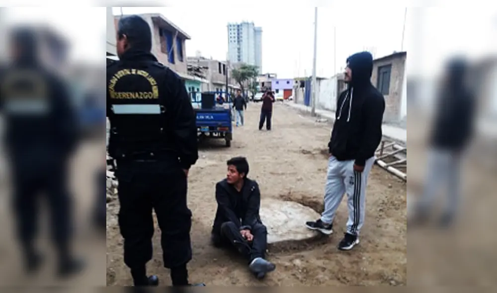 Sujeto permanece detenido por personal policial. Sujeto permanece detenido por personal policial.