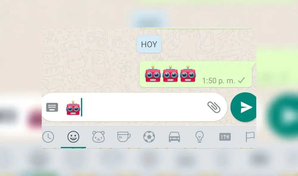 Este emoji de WhatsApp es la cabeza de un robot clásico.