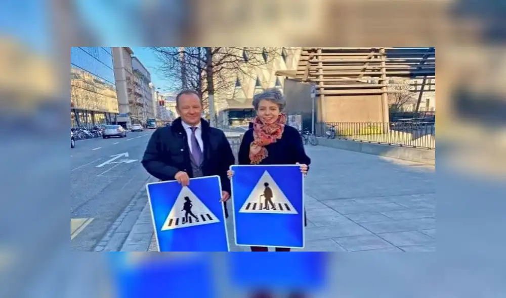 Ginebra apuesta por la igualdad de género y estrena señales peatonales femeninas