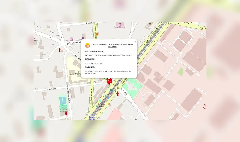 Cercado de Lima: Un niño murió atrapado en incendio en Barrios Altos