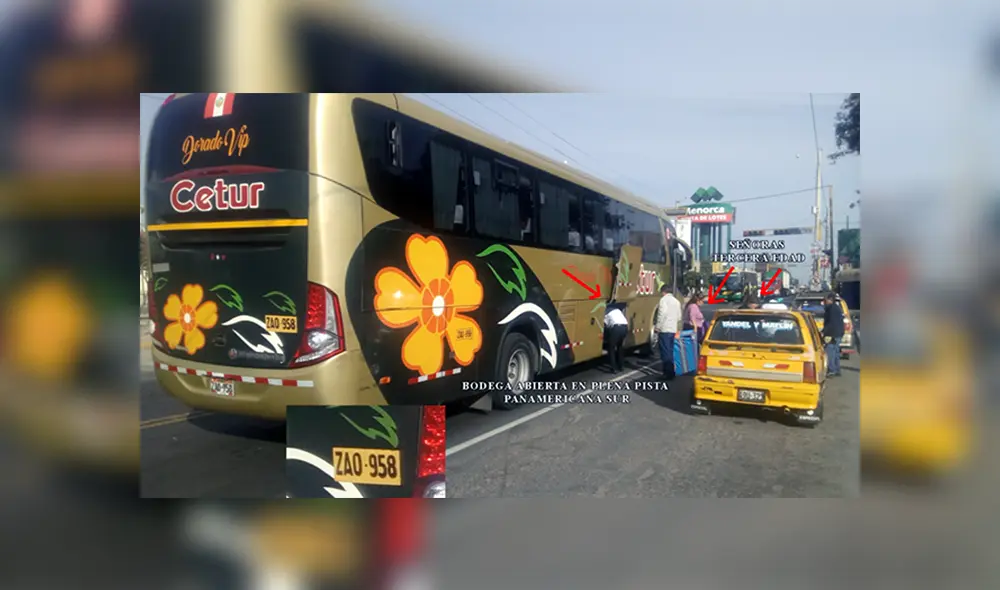 Bus de transporte interprovincial pone en peligro a pasajeros 