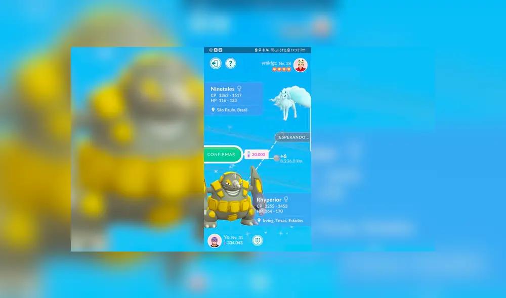 Rhyperior fue registrado en Estados Unidos, mientras que Ninetales Alola en Brasil. No obstante, Antonella, usuaria de Pokémon GO, revela que ambos son jugadores legales. Rhyperior fue registrado en Estados Unidos, mientras que Ninetales Alola en Brasil. No obstante, Antonella, usuaria de Pokémon GO, revela que ambos son jugadores legales.