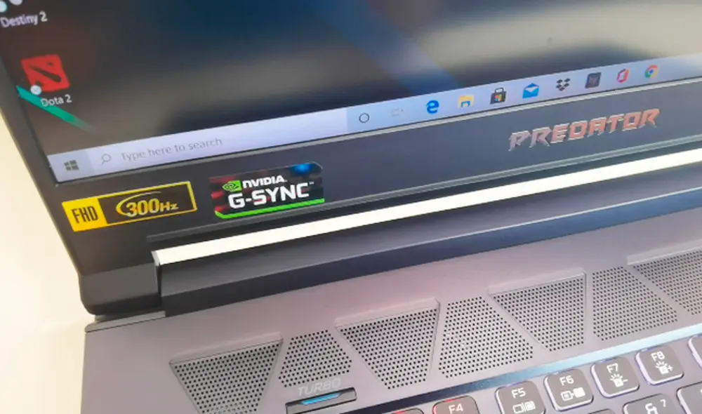 La pantalla del Predator Triton 500 tiene 15,6 pulgadas FullHD IPS con resolución 1920x1080. Foto: Daniel Robles