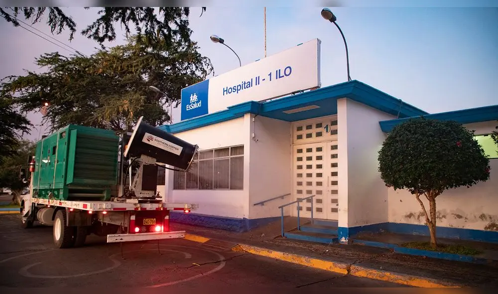 Hospital EsSalud de Ilo también fue desinfectado.