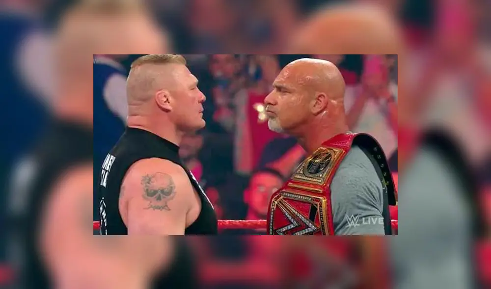 WrestleMania: Goldberg tumbó a Brock Lesnar con una ‘super lanza’ [VIDEO]