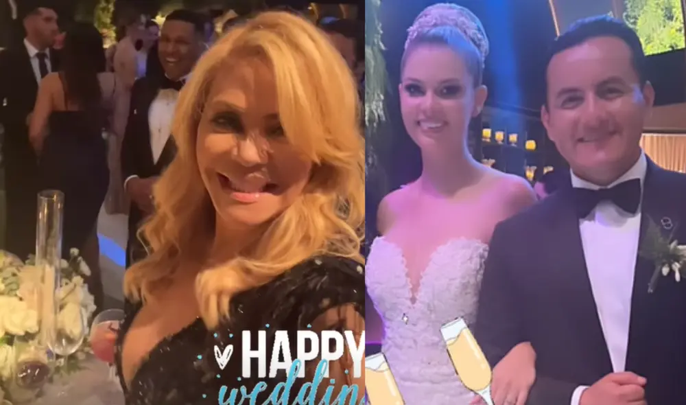 Gisela Valcárcel fue una de las invitadas a la boda de Brunella Horna y Richard Acuña. Foto: composición LR/ @giselavalcarcel/Instagram