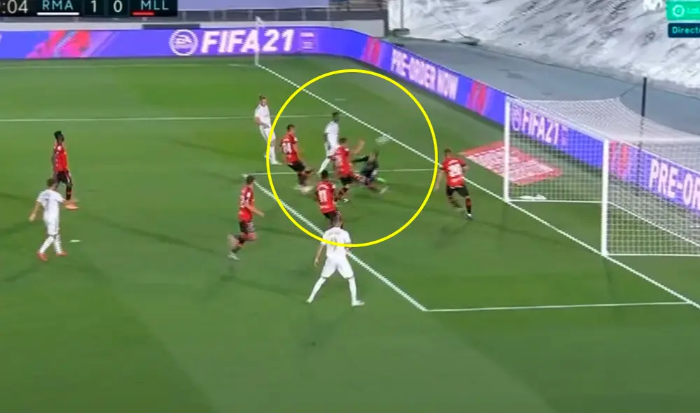 Vinicius Jr. marcó el primer gol del partido entre el Real Madrid y Mallorca por LaLiga Santander. | Foto: Movistar+