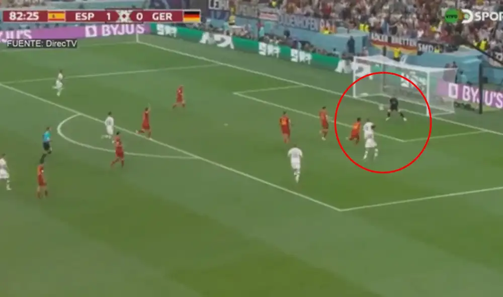 Alemania anotó el 1-1 ante España y esta sumando su primer punto en Qatar 2022. Foto: captura DirecTV Sports Alemania anotó el 1-1 ante España y esta sumando su primer punto en Qatar 2022. Foto: captura DirecTV Sports