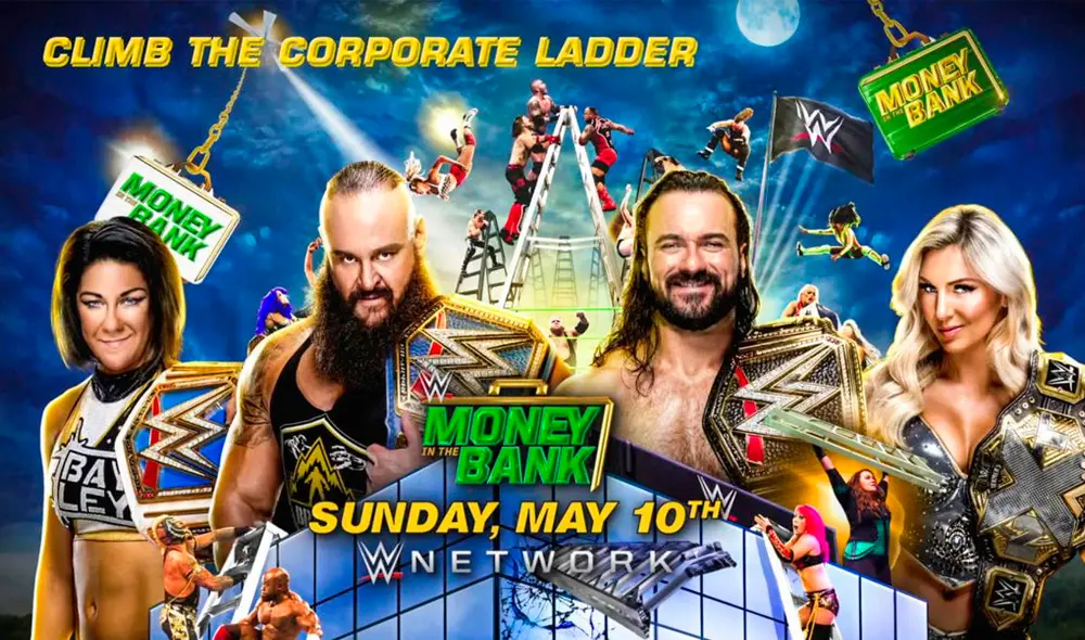 WWE celebrará el 10 de mayo el evento Money in the Bank. Foto: WWE